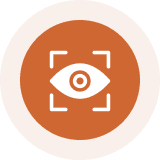 Vision symbol with targeting lines